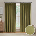 Velour Thermal Blackout Pencil Pleat - Olive - DUSK