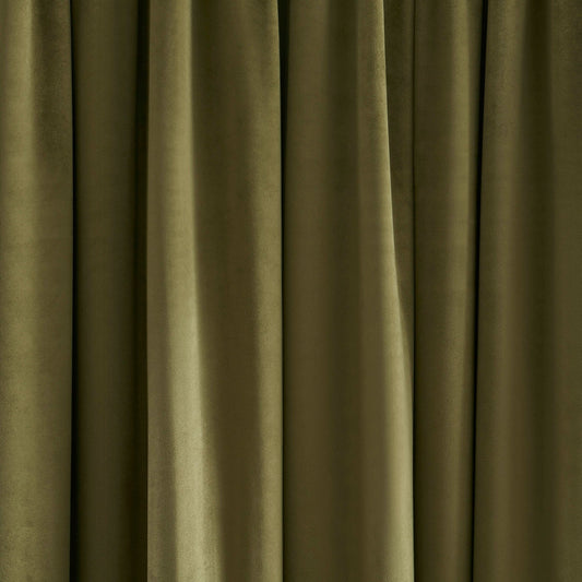 Velour Thermal Blackout Pencil Pleat - Olive - DUSK