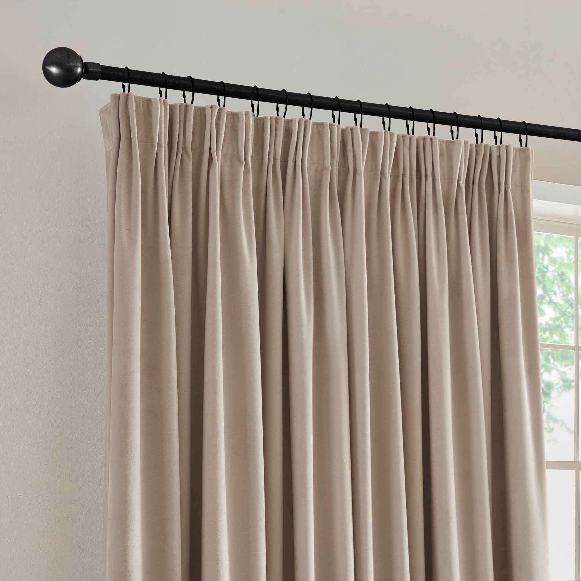 Velour Thermal Blackout Pencil Pleat - Taupe - DUSK