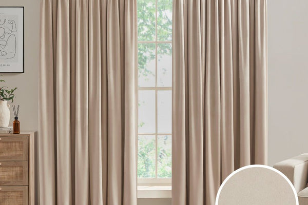 Velour Thermal Blackout Pencil Pleat - Taupe - DUSK