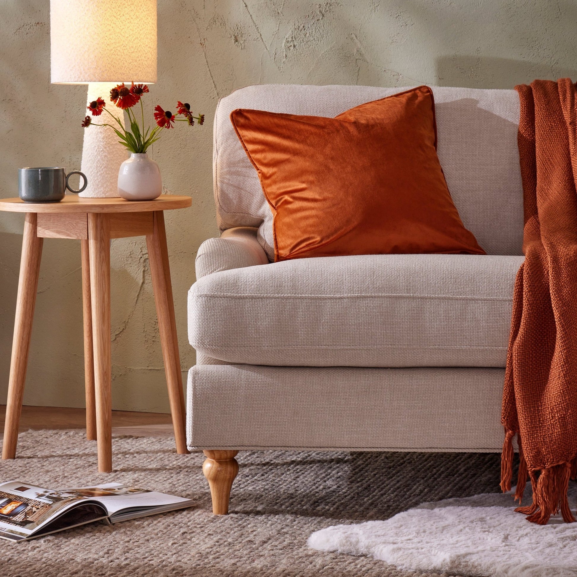 Velvet Cushion Cover - Burnt Orange - DUSK