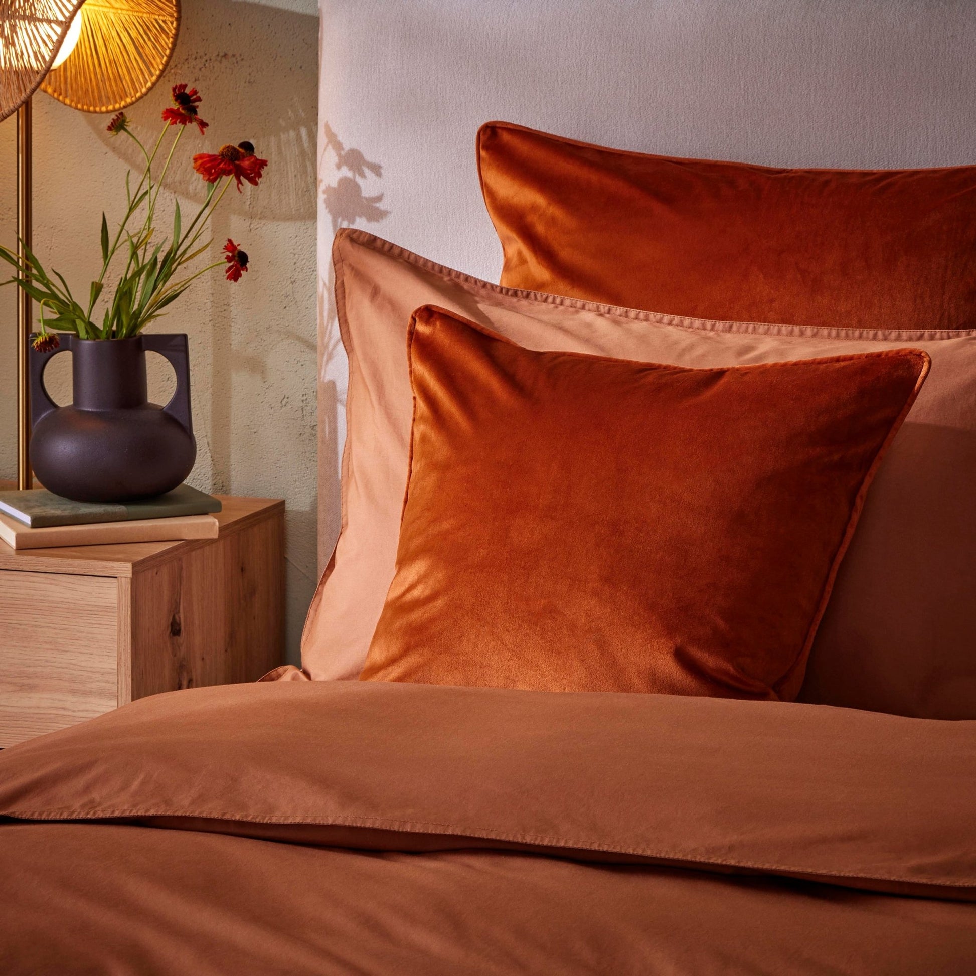 Velvet Cushion Cover - Burnt Orange - DUSK