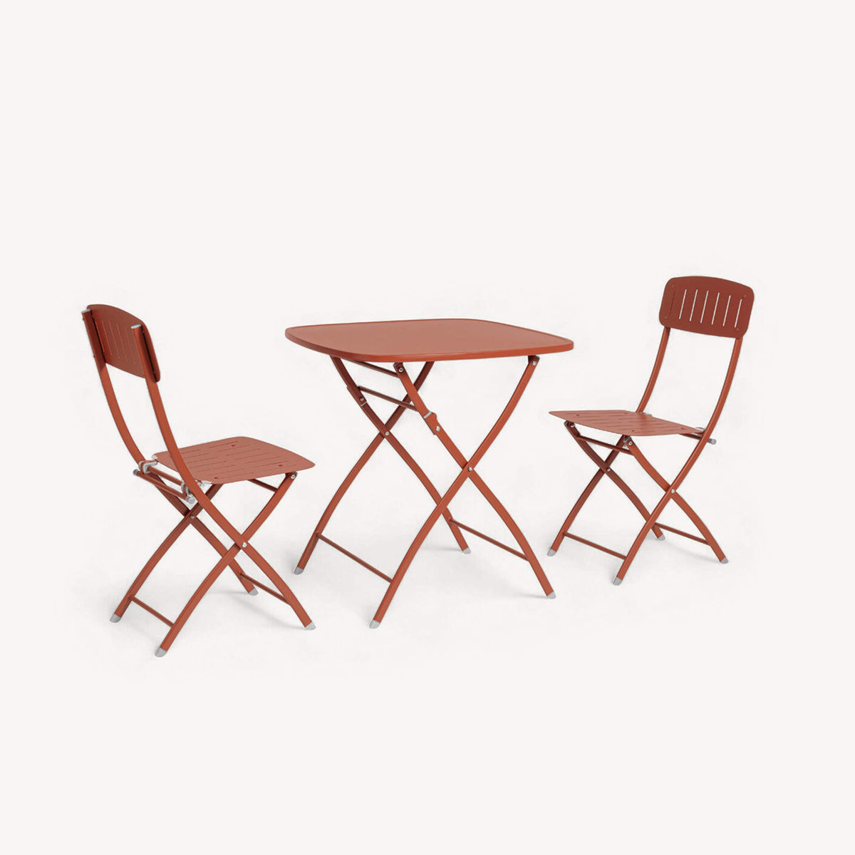Venice Outdoor 2 Seater Square Bistro Set - Cayenne Pepper - DUSK