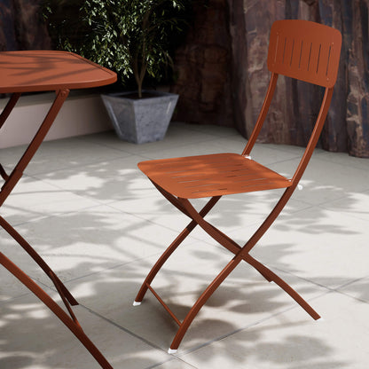 Venice Outdoor 2 Seater Square Bistro Set - Cayenne Pepper - DUSK