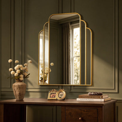 Vera Art Deco 60x80cm Mirror - Gold - DUSK