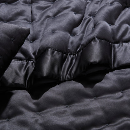 Vienna Quilted Bedspread 2.5m x 2.6m - Black - DUSK