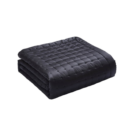 Vienna Quilted Bedspread 2.5m x 2.6m - Black - DUSK