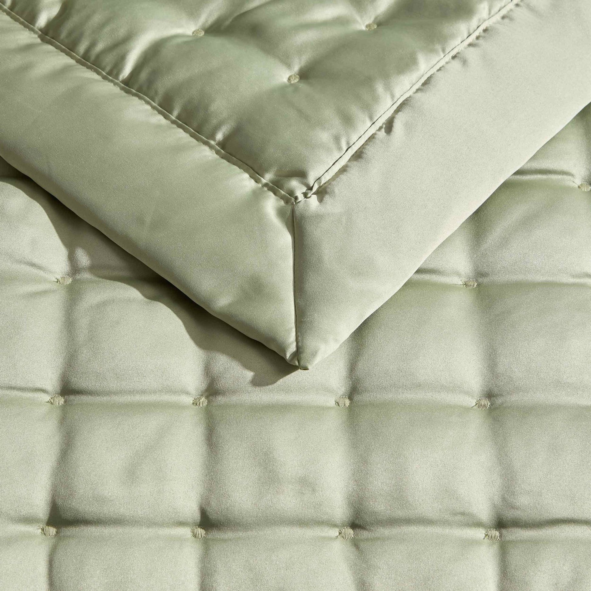 Vienna Quilted Bedspread 2.5m x 2.6m - Sage - DUSK