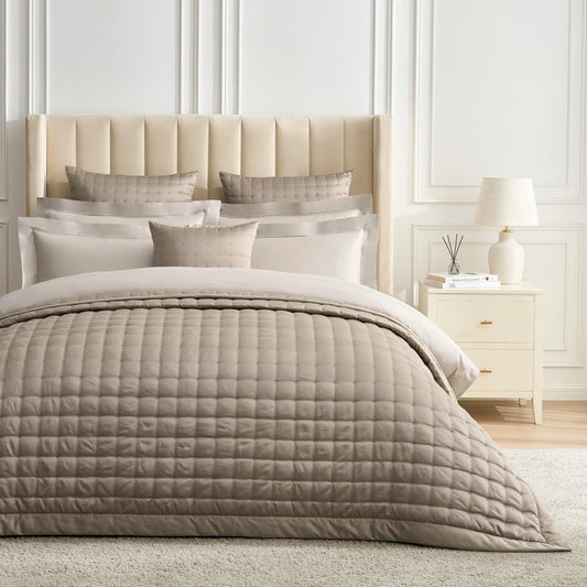 Vienna Quilted Bedspread 2.5m x 2.6m - Taupe - DUSK