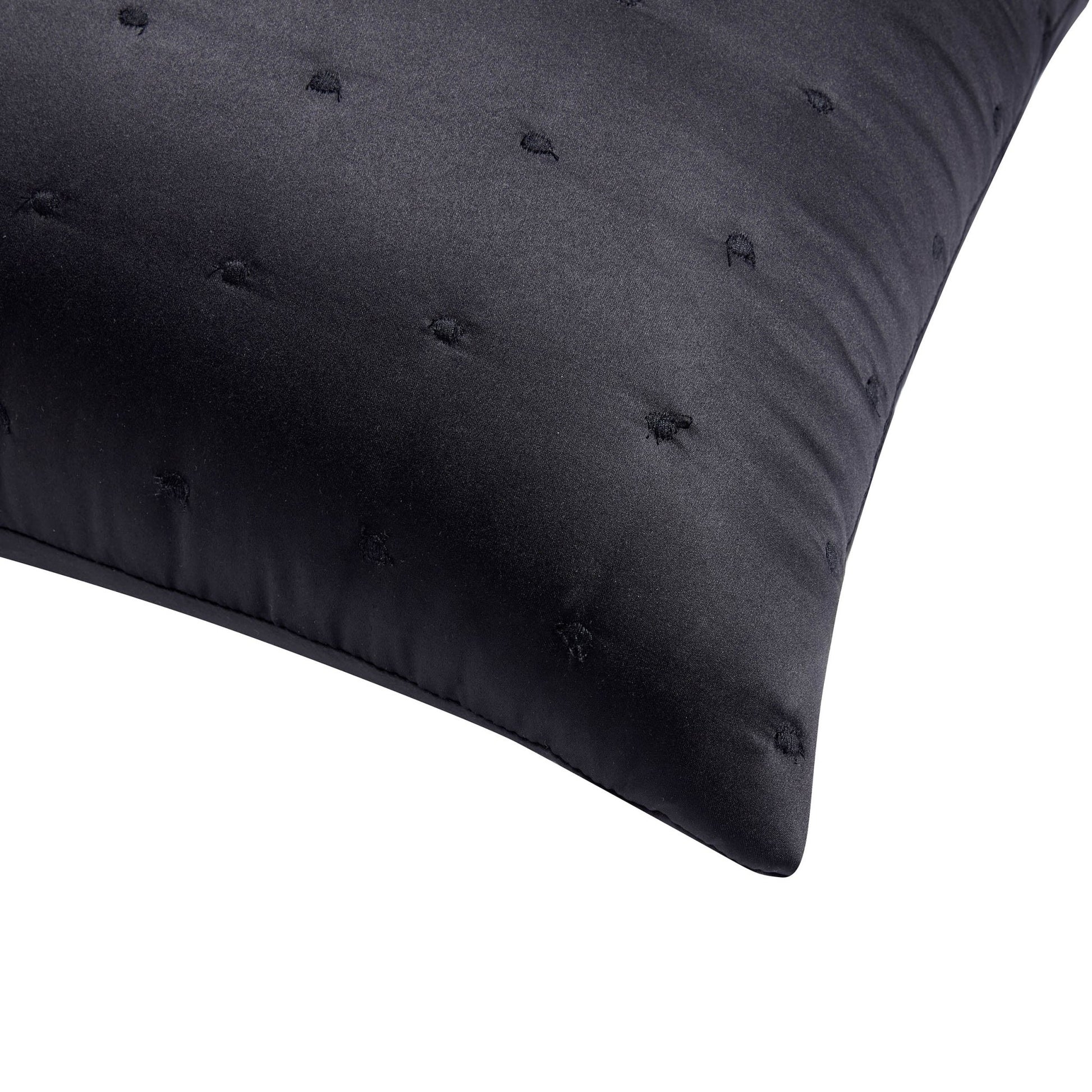 Vienna Quilted Cushion Cover - Black - DUSK