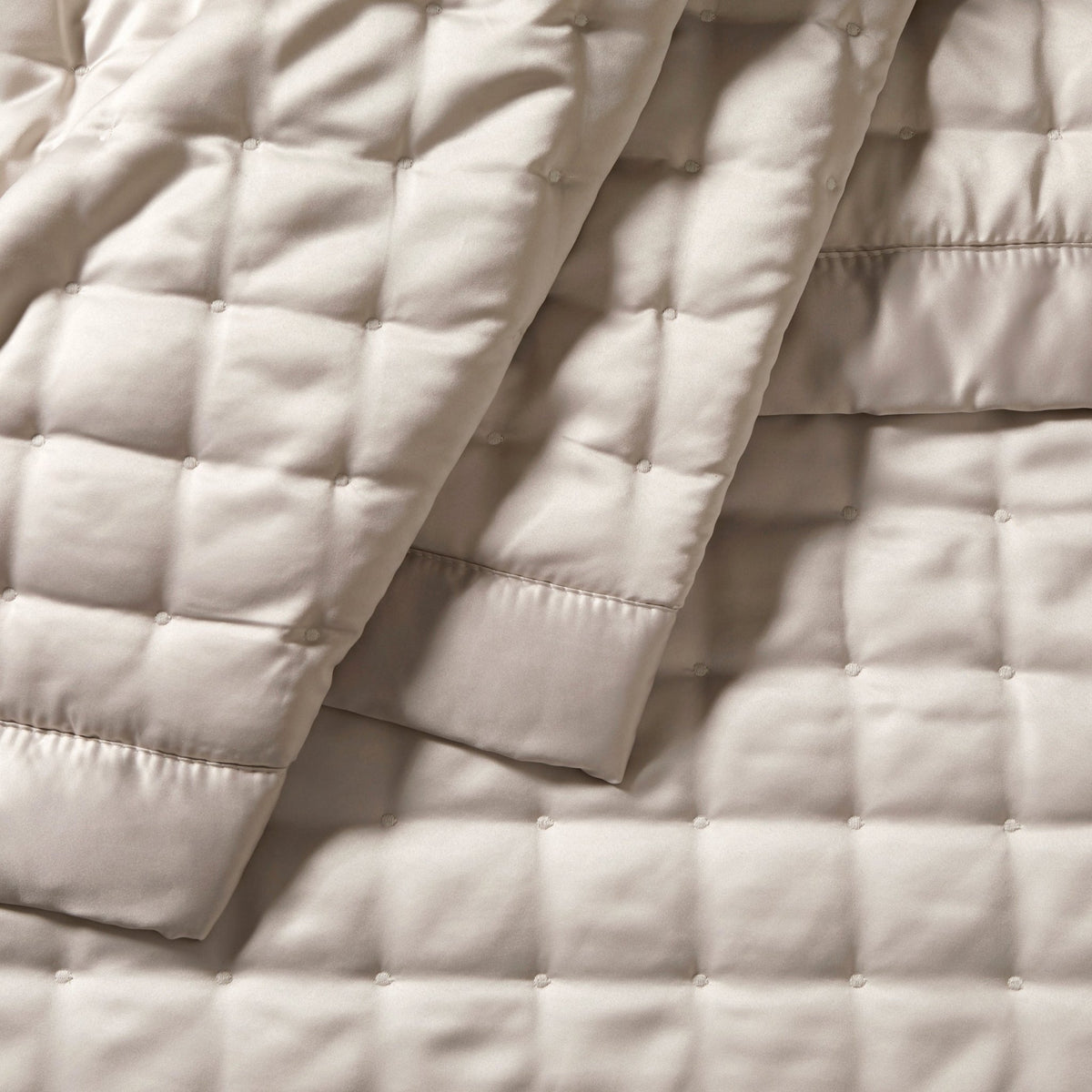 Vienna Quilted Satin Bedspread 2.5m x 2.6m - Champagne - DUSK