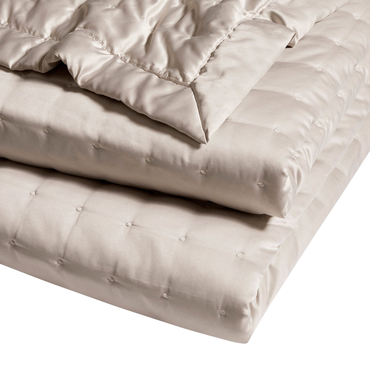 Vienna Quilted Satin Bedspread 2.5m x 2.6m - Champagne - DUSK