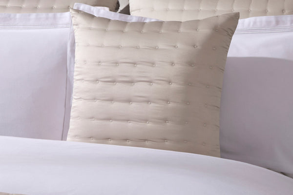 Vienna Quilted Satin Cushion Cover - Champagne - DUSK