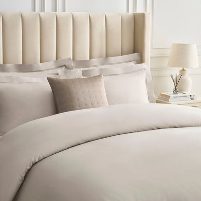Vienna Quilted Satin Cushion Cover - Taupe - DUSK