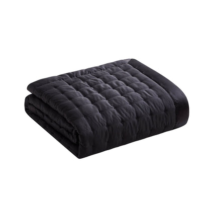 Vienna Quilted Throw 1.5m x 2m - Black - DUSK