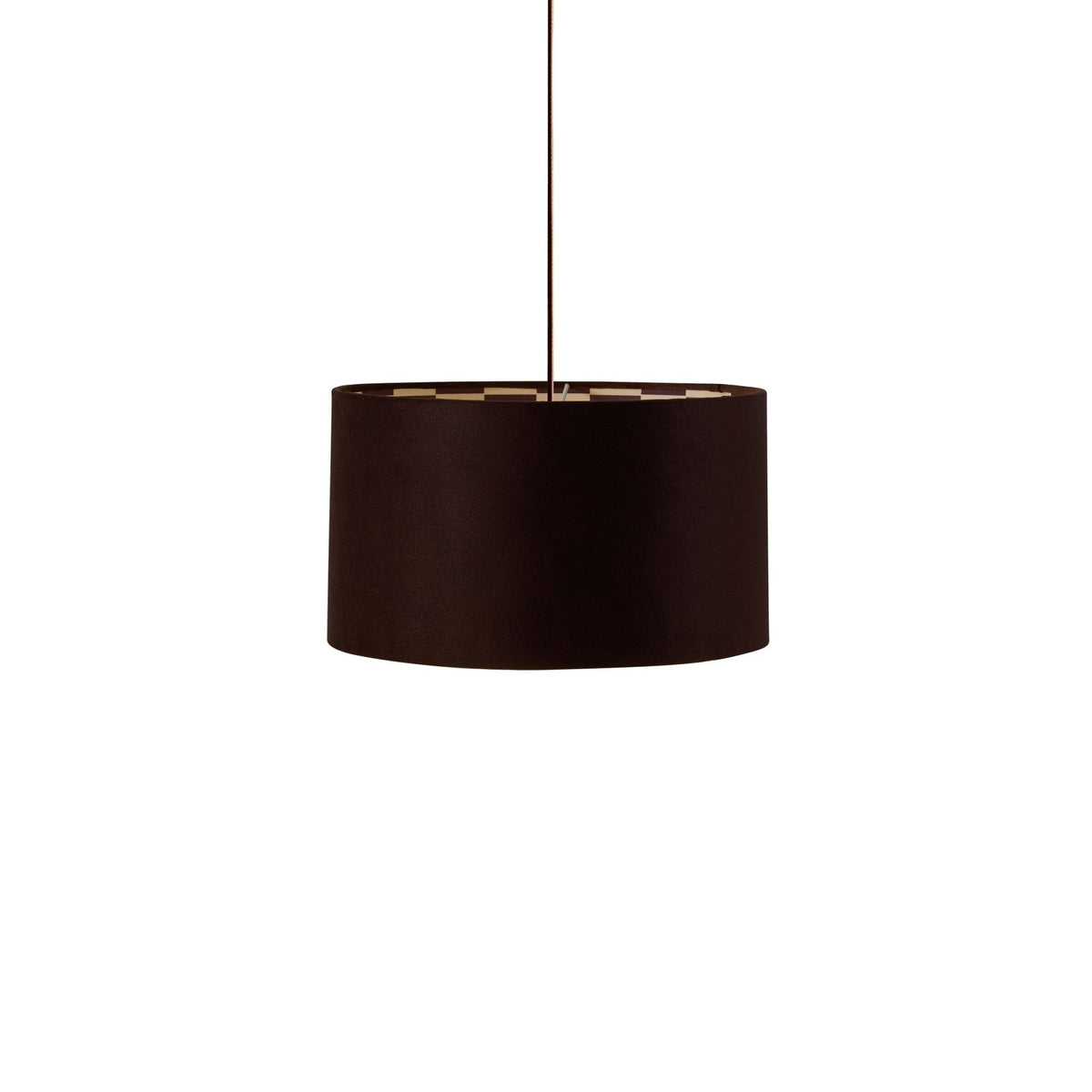Vikki Velvet Checkerboard Ceiling Shade - Brown - DUSK