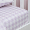 Violet 100% Cotton Fitted Sheet - Purple Gingham - DUSK