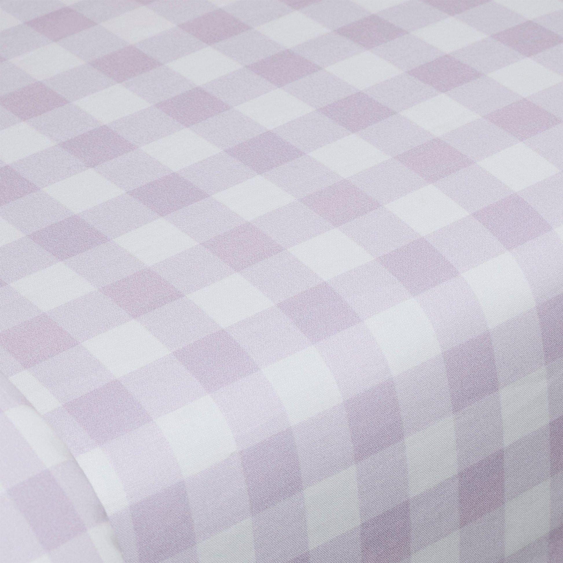 Violet 100% Cotton Fitted Sheet - Purple Gingham - DUSK