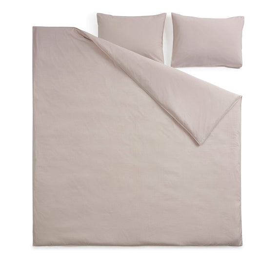 Washed Cotton Plain Dye Duvet Cover Set - Sand - DUSK