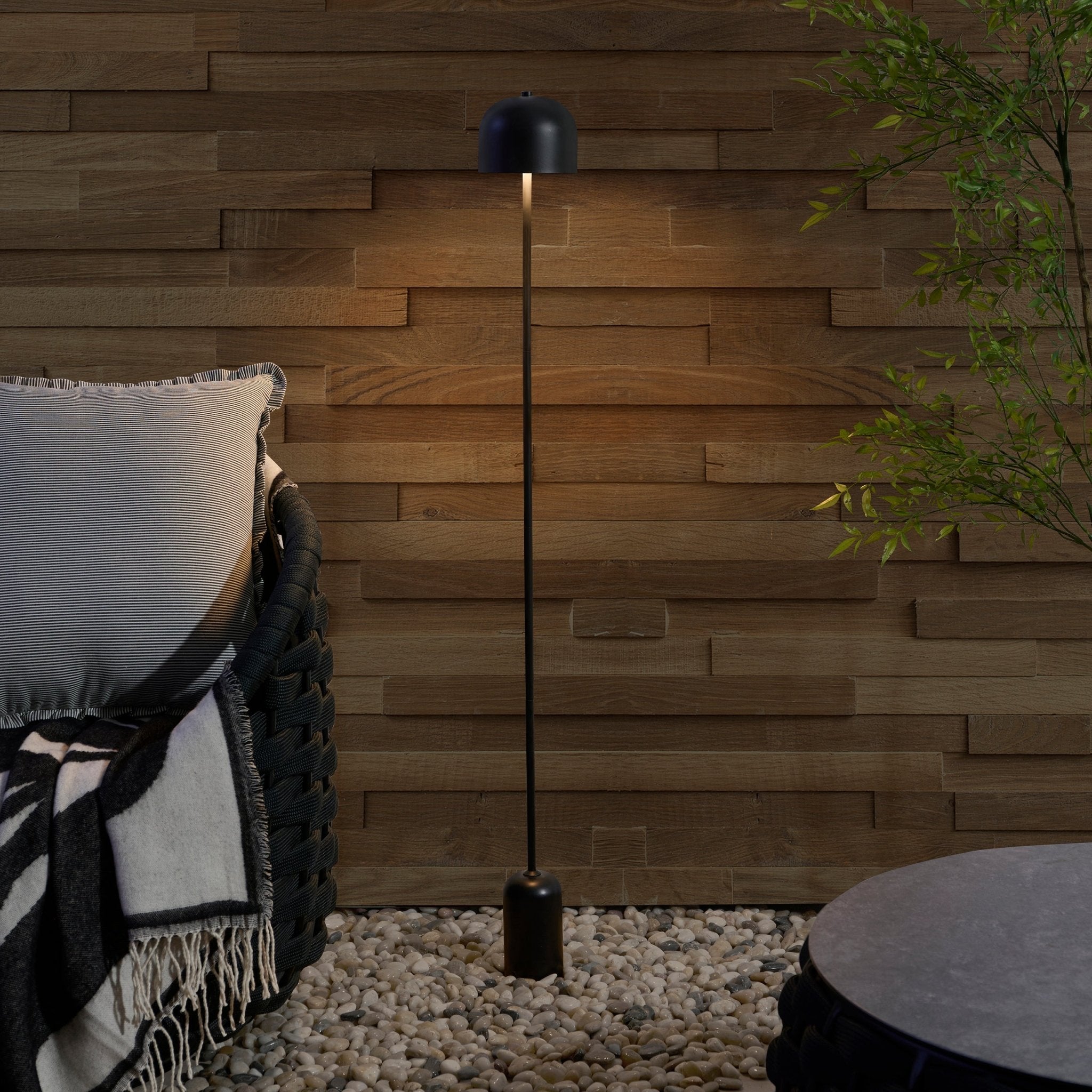 Waterproof LED Rechargeable Floor Light - Black - DUSK