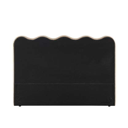 Wavey Ottoman Storage Bed - Chenille Oatmeal - DUSK