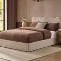 Wavey Ottoman Storage Bed - Chocolate Stripe - DUSK