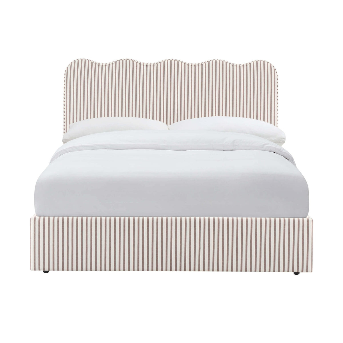 Wavey Ottoman Storage Bed - Chocolate Stripe - DUSK
