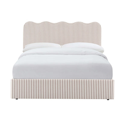 Wavey Ottoman Storage Bed - Chocolate Stripe - DUSK