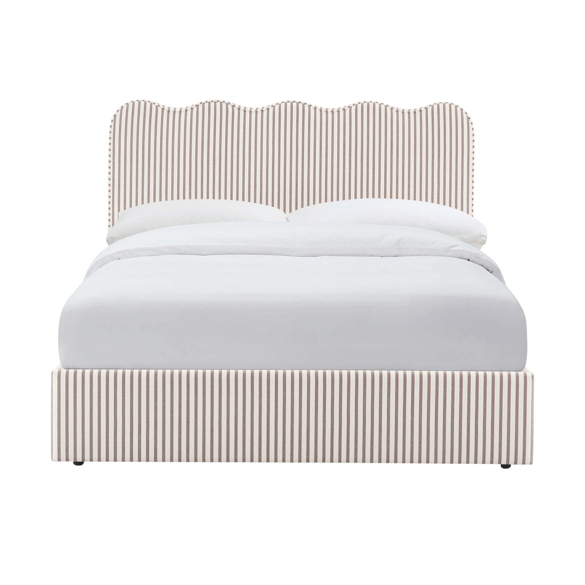 Wavey Ottoman Storage Bed - Chocolate Stripe - DUSK