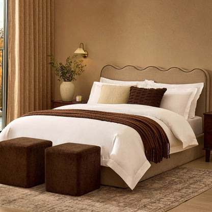 Wavy Ottoman Storage Bed - Chenille Oatmeal - DUSK