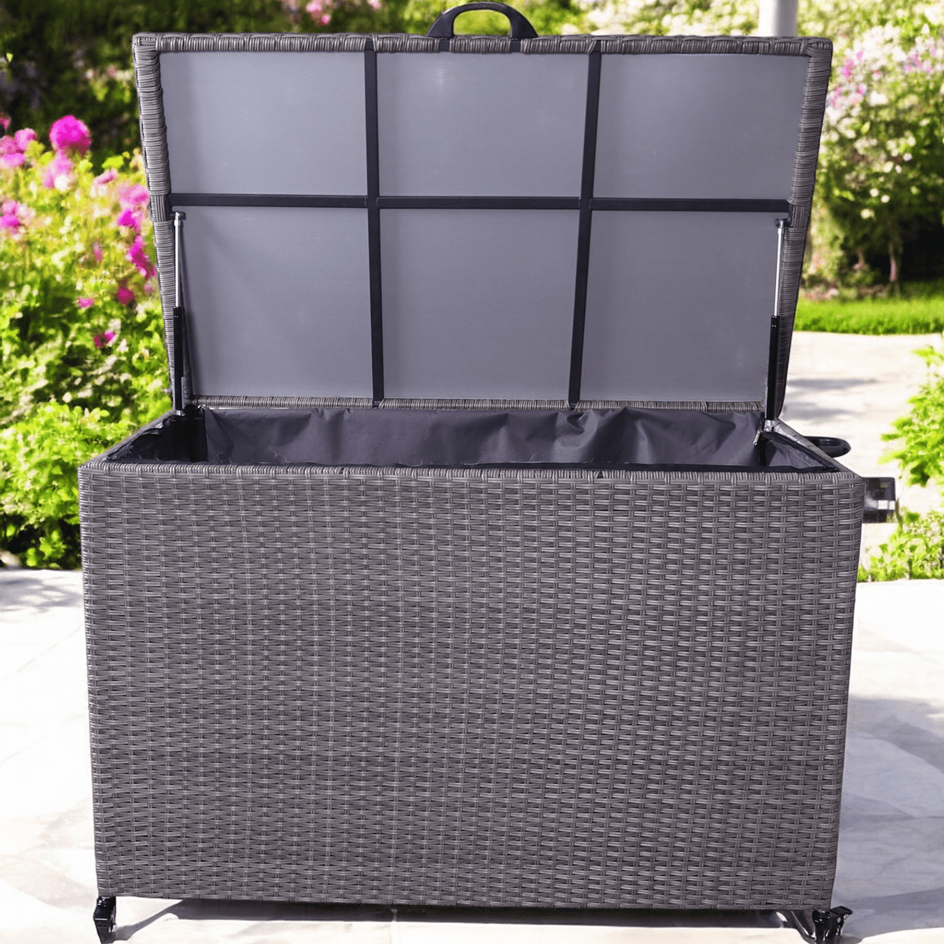 Weave Outdoor Storage Box 510L - Charcoal - DUSK