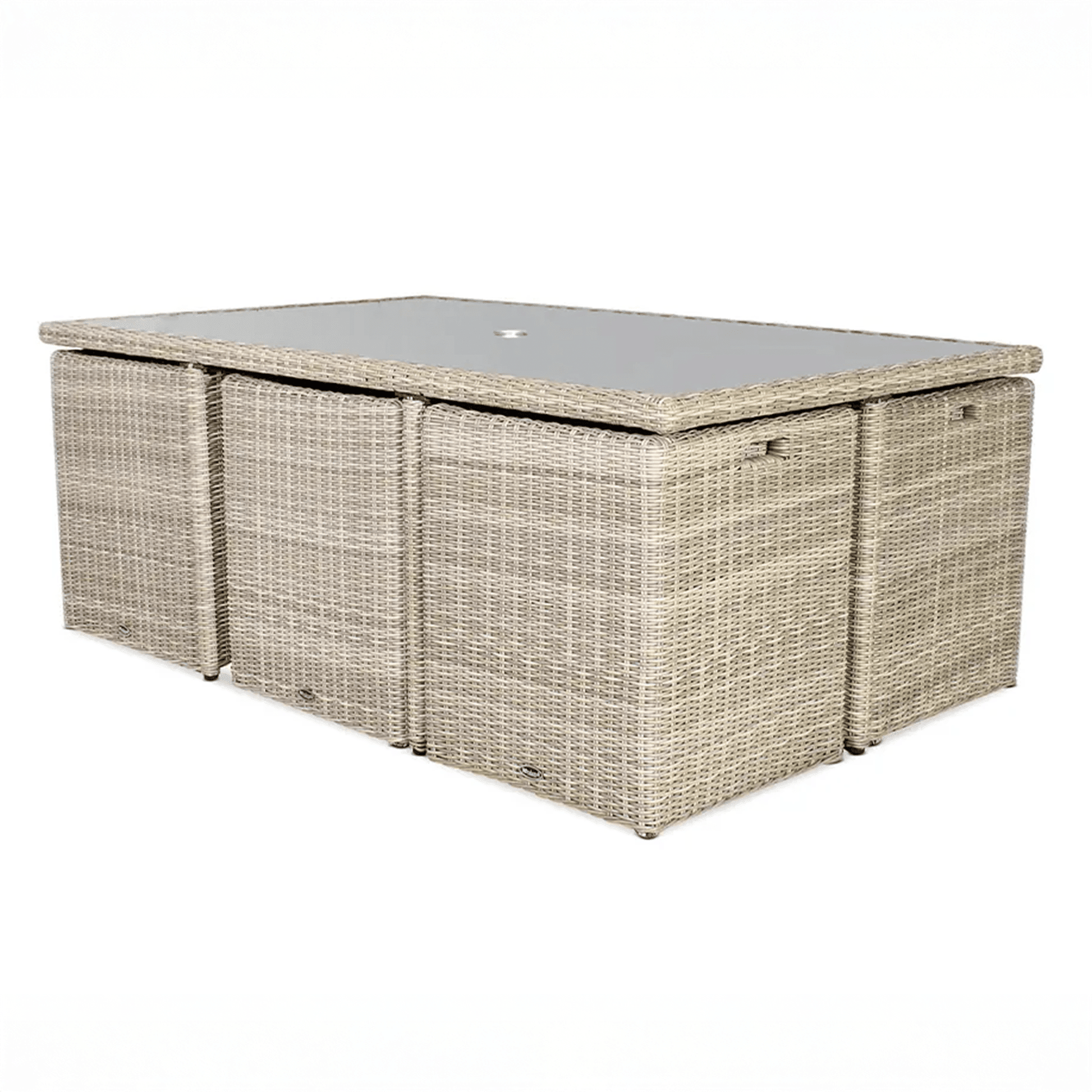 Wentworth Outdoor 10 Seater Cube Dining Set - Beige - DUSK