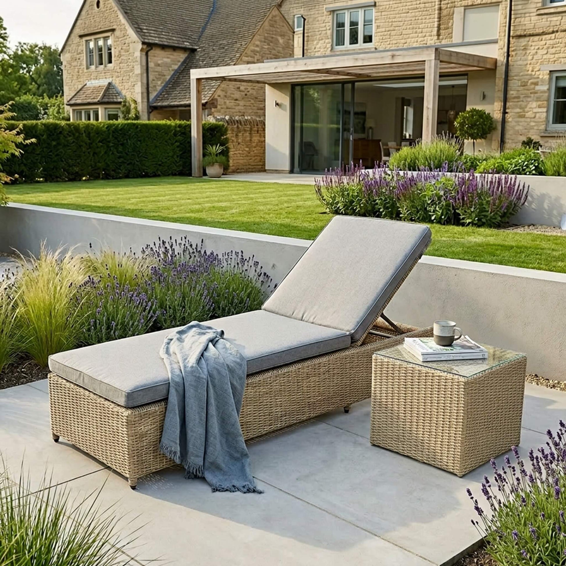 Wentworth Sun Lounger - Beige - DUSK