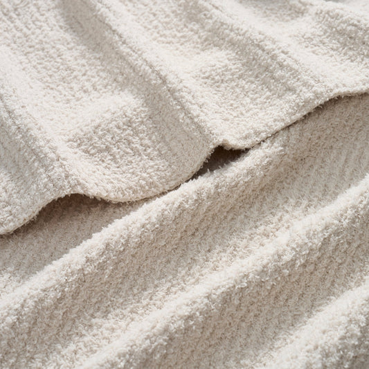 Whistler Fluffy Knit Throw 1.2x1.8m - Oatmeal - DUSK