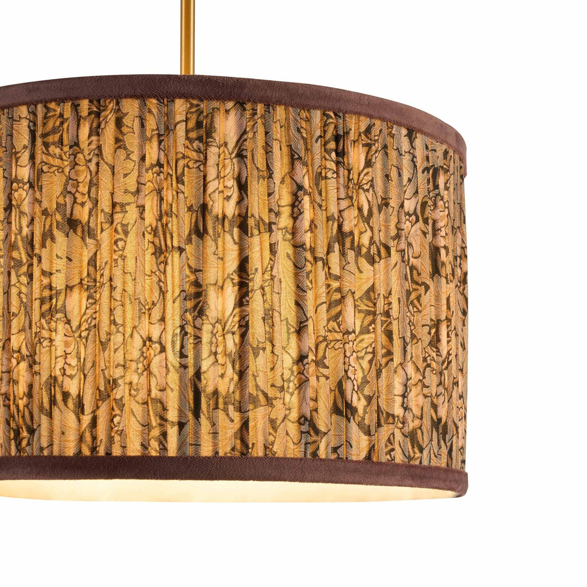 William Pleated Traditional Pattern Ceiling Shade - Green - DUSK