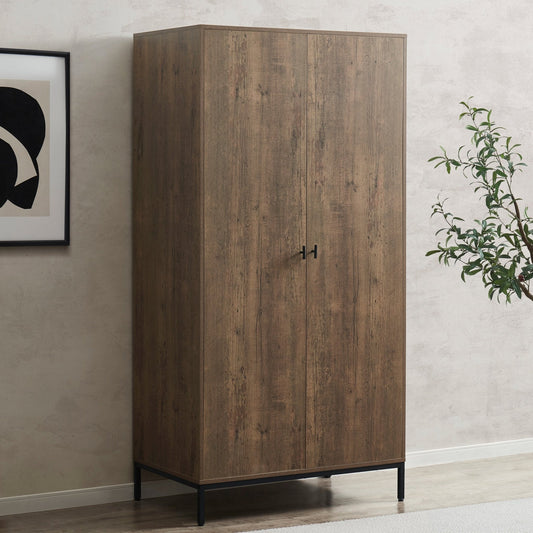 Willow 2 Door Wardrobe - Mango Wood - DUSK