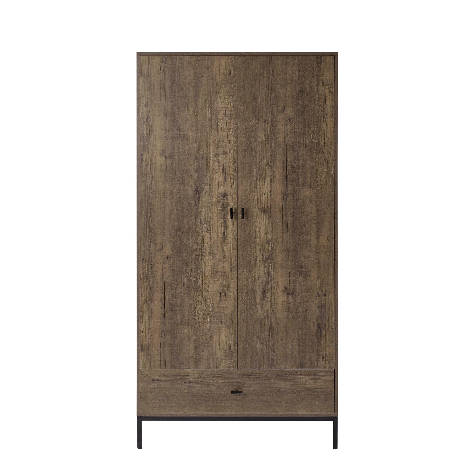 Willow 2 Door Wardrobe with Drawer - Mango Wood - DUSK