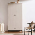 Willow 2 Door Wardrobe with Drawers - Light Wood - DUSK