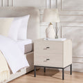 Willow 2 Drawer Bedside Table - Light Wood - DUSK