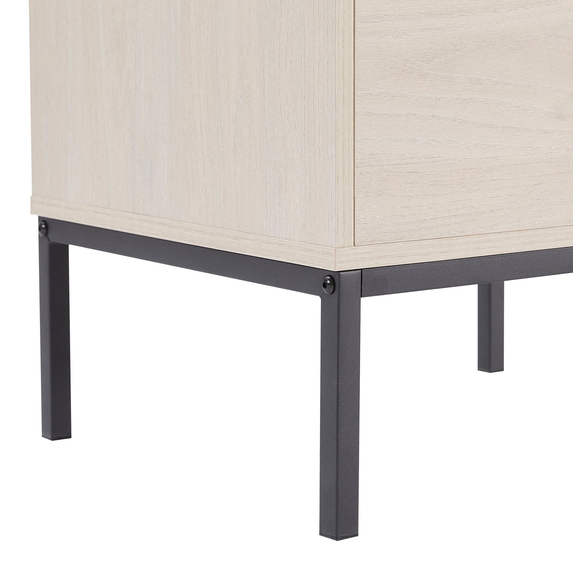 Willow 2 Drawer Bedside Table - Light Wood - DUSK