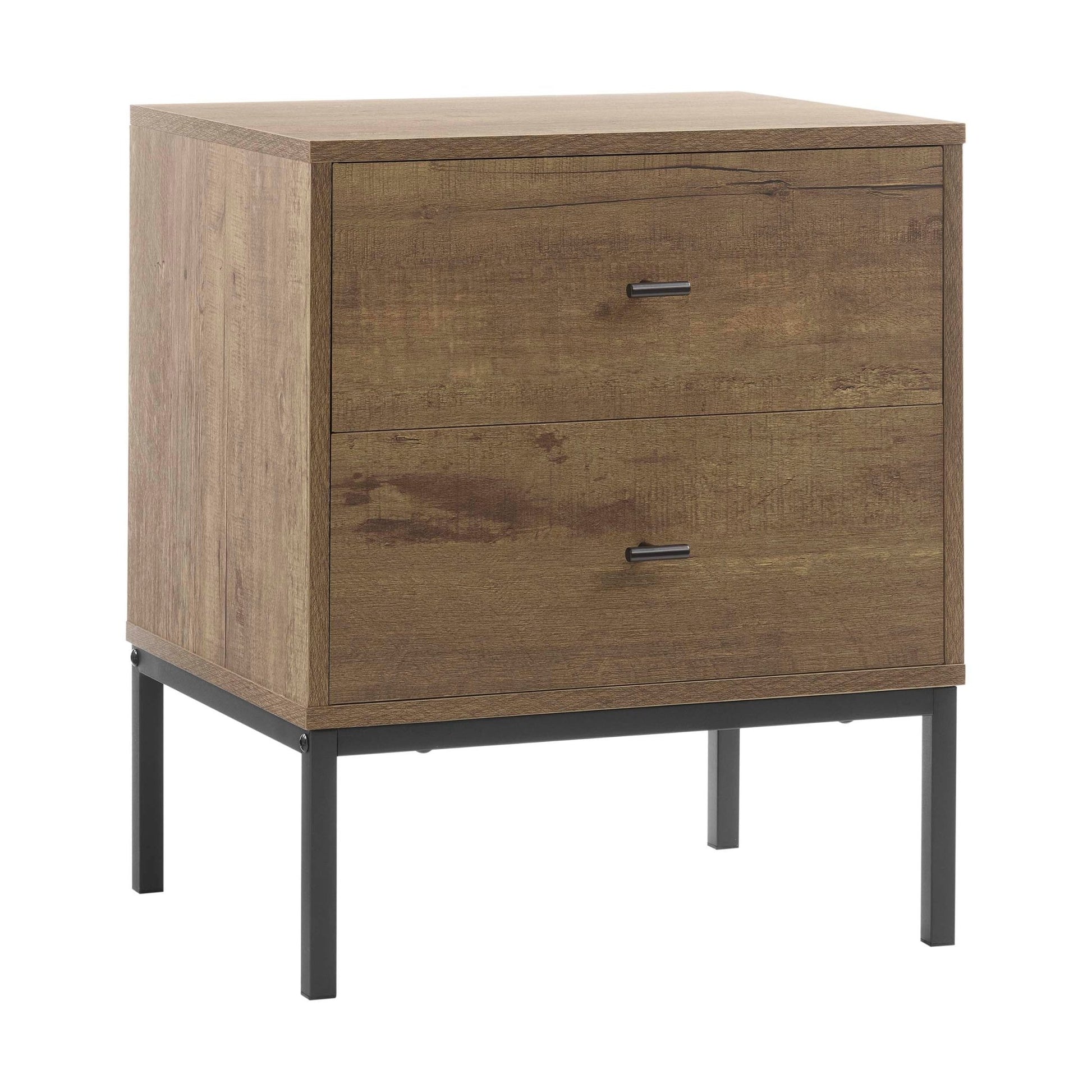 Willow 2 Drawer Bedside Table - Mango Wood - DUSK