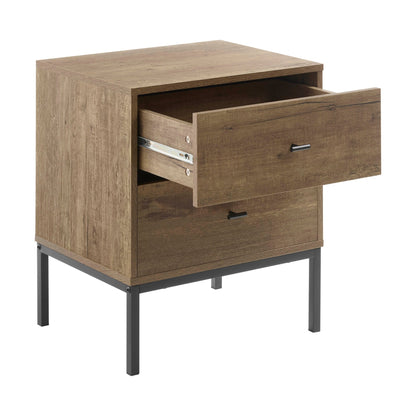 Willow 2 Drawer Bedside Table - Mango Wood - DUSK