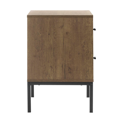 Willow 2 Drawer Bedside Table - Mango Wood - DUSK