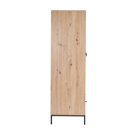 Willow 3 Door Wardrobe with Drawers - Natural - DUSK