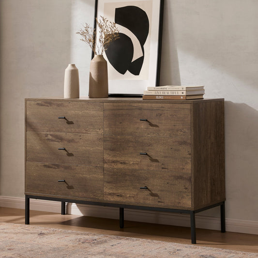 Willow 6 Drawer Chest - Mango Wood - DUSK