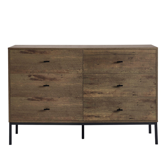 Willow 6 Drawer Chest - Mango Wood - DUSK