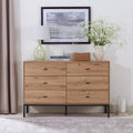 Willow 6 Drawer Chest of Drawers - Oak Effect - DUSK