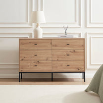 Willow 6 Drawer Chest of Drawers - Oak Effect – DUSK