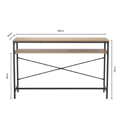 Willow Console Dressing Table - Oak Effect - DUSK