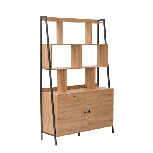 Willow Large Shelving Unit - Oak Effect - DUSK